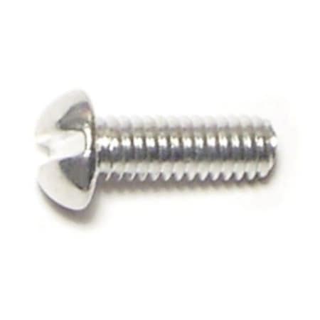 Midwest Fastener #8-32 x 1/2 in Slotted Round Machine Screw, Plain Aluminum, 40 PK 61602